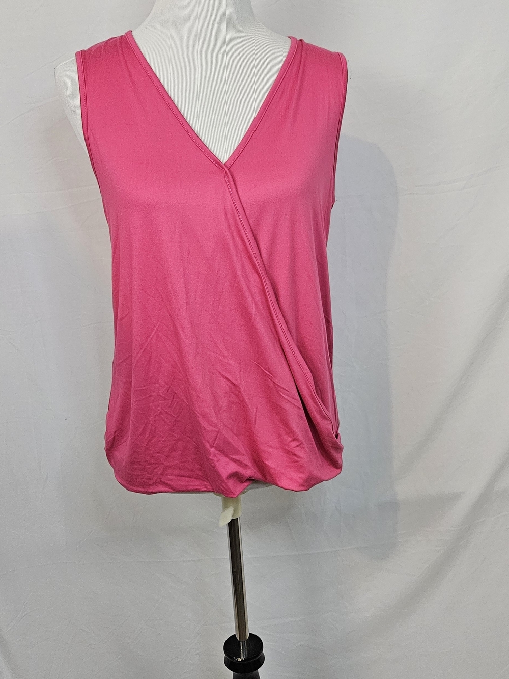 Doublju Fuchsia Surplice Sleeveless Tank
